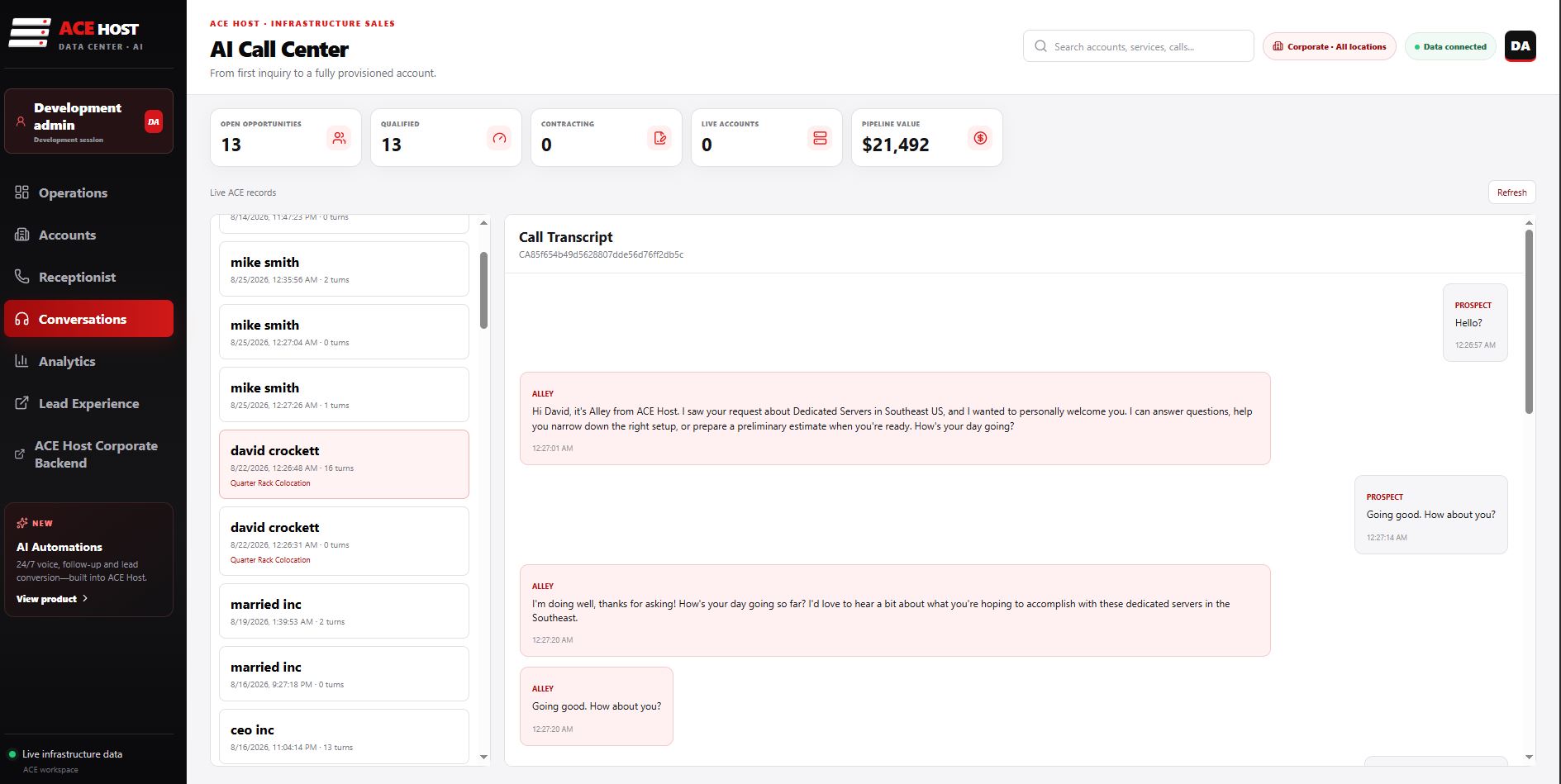 AI employee operational workspace