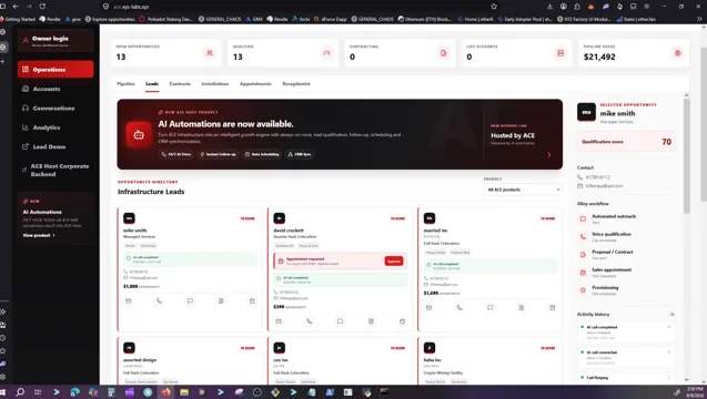 AI Call Centers operator dashboard
