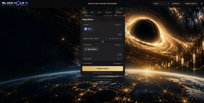 Micro Exchange swap interface
