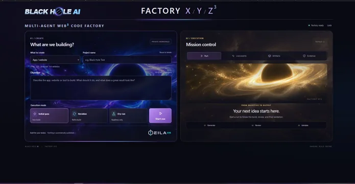 Factory XYZ operator workspace