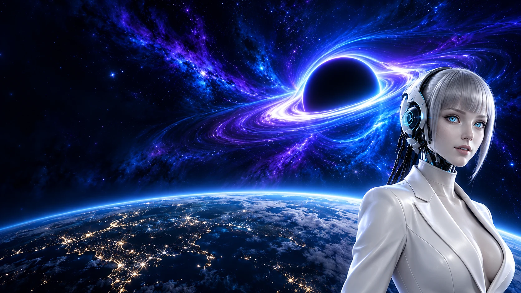 Isla and the dimensional Black Hole AI above Earth